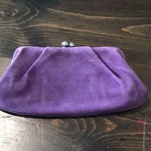 Elegant Purple Suede Clutch